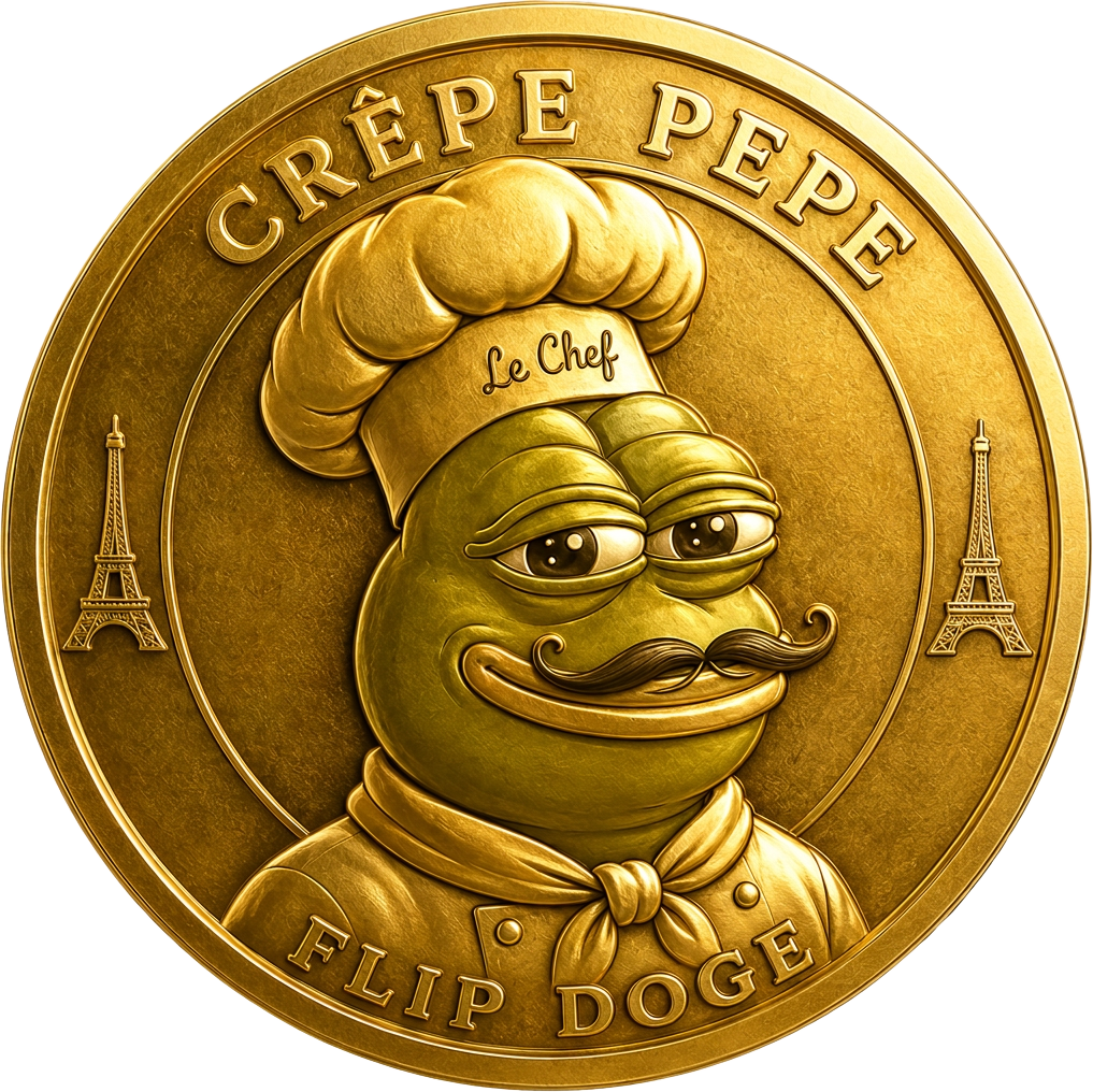 Crêpe Pepe gold coin
